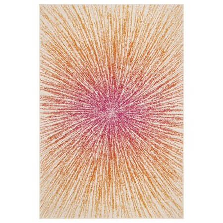 Safavieh Evoke Contemporary Rectangle Power Loomed Rugs Fuchsia & Cream - 6 ft.-7 in. x 9 ft. EVK228R-6